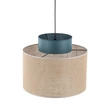 TK Lighting DUO függeszték fém, szövet, kék, természetes, E27 - TK-3256