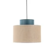 TK Lighting DUO függeszték fém, szövet, kék, természetes, E27 - TK-3256