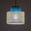TK Lighting DUO függeszték fém, szövet, kék, természetes, E27 - TK-3257