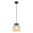 TK Lighting DUO függeszték fém, szövet, kék, természetes, E27 - TK-3257