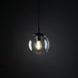 TK Lighting ESME függeszték fém, üveg, fekete, áttetsző, E27 - TK-3267