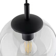 TK Lighting ESME függeszték fém, üveg, fekete, áttetsző, E27 - TK-3267