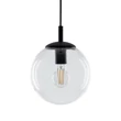 TK Lighting ESME függeszték fém, üveg, fekete, áttetsző, E27 - TK-3267