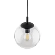 TK Lighting ESME függeszték fém, üveg, fekete, áttetsző, E27 - TK-3267