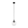 TK Lighting ESME függeszték fém, üveg, fekete, áttetsző, E27 - TK-3267