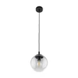 TK Lighting ESME függeszték fém, üveg, fekete, áttetsző, E27 - TK-3267