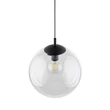 TK Lighting ESME függeszték fém, üveg, fekete, áttetsző, E27 - TK-3268