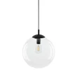 TK Lighting ESME függeszték fém, üveg, fekete, áttetsző, E27 - TK-3268