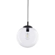 TK Lighting ESME függeszték fém, üveg, fekete, áttetsző, E27 - TK-3268