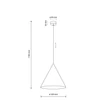 TK Lighting CONO függeszték fém, sárga, E27 - TK-3281