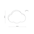 TK Lighting CLOUD mennyezet lámpa fém, szövet, műanyag, bézs, fehér, E27 - TK-4336