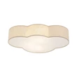 TK Lighting CLOUD mennyezet lámpa fém, szövet, műanyag, bézs, fehér, E27 - TK-4336