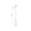 TK Lighting MARTIN függeszték fém, üveg, fekete, fehér, G9 - TK-4502