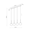 TK Lighting MARTIN függeszték fém, üveg, fekete, fehér, G9 - TK-4503
