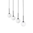 TK Lighting MARTIN függeszték fém, üveg, fekete, fehér, G9 - TK-4503
