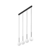 TK Lighting MARTIN függeszték fém, üveg, fekete, fehér, G9 - TK-4503