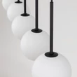 TK Lighting MARTIN függeszték fém, üveg, fekete, fehér, G9 - TK-4504