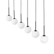 TK Lighting MARTIN függeszték fém, üveg, fekete, fehér, G9 - TK-4504