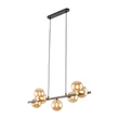 TK Lighting ESTERA függeszték fém, üveg, barna, borostyán, G9 - TK-4506