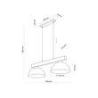 TK Lighting OSLO függeszték fém, fa, barna, E27 - TK-4507