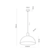 TK Lighting OSLO függeszték fém, fa, barna, E27 - TK-4508