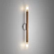 TK Lighting NOBLE fali lámpa fém, fa, üveg, barna, G9 - TK-4523