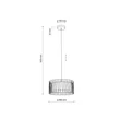 TK Lighting HARMONY függeszték fém, szövet, fekete, bézs, E27 - TK-4562