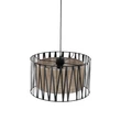 TK Lighting HARMONY függeszték fém, szövet, fekete, bézs, E27 - TK-4562