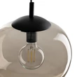 TK Lighting VIBE függeszték fém, üveg, fekete, topáz, E27 - TK-4677