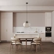 TK Lighting VIBE függeszték fém, üveg, fekete, topáz, E27 - TK-4703