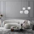 TK Lighting ESME függeszték fém, üveg, fekete, fehér, E27 - TK-4790