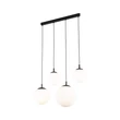 TK Lighting ESME függeszték fém, üveg, fekete, fehér, E27 - TK-4790