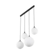 TK Lighting ESME függeszték fém, üveg, fekete, fehér, E27 - TK-4790