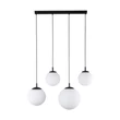 TK Lighting ESME függeszték fém, üveg, fekete, fehér, E27 - TK-4790