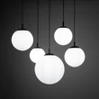 TK Lighting ESME függeszték fém, üveg, fekete, fehér, E27 - TK-4791