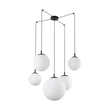 TK Lighting ESME függeszték fém, üveg, fekete, fehér, E27 - TK-4791