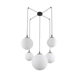 TK Lighting ESME függeszték fém, üveg, fekete, fehér, E27 - TK-4791
