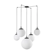 TK Lighting ESME függeszték fém, üveg, fekete, fehér, E27 - TK-4791