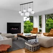 TK Lighting ESME függeszték fém, üveg, fekete, fehér, E27 - TK-4792