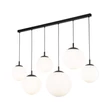 TK Lighting ESME függeszték fém, üveg, fekete, fehér, E27 - TK-4792