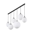 TK Lighting ESME függeszték fém, üveg, fekete, fehér, E27 - TK-4792