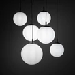 TK Lighting ESME függeszték fém, üveg, fekete, fehér, E27 - TK-4793