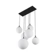 TK Lighting ESME függeszték fém, üveg, fekete, fehér, E27 - TK-4793