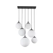 TK Lighting ESME függeszték fém, üveg, fekete, fehér, E27 - TK-4793