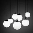 TK Lighting ESME függeszték fém, üveg, fekete, fehér, E27 - TK-4794