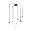 TK Lighting ESME függeszték fém, üveg, fekete, fehér, E27 - TK-4794