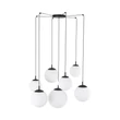 TK Lighting ESME függeszték fém, üveg, fekete, fehér, E27 - TK-4794
