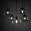 TK Lighting ESME függeszték fém, üveg, fekete, füstszín, borostyán, E27 - TK-4796