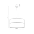 TK Lighting NICOL függeszték fém, fa, fekete, barna, E27 - TK-4798