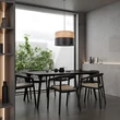 TK Lighting NICOL függeszték fém, fa, fekete, barna, E27 - TK-4798